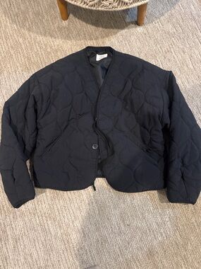Adanola Black Quilted Puffer Jacket